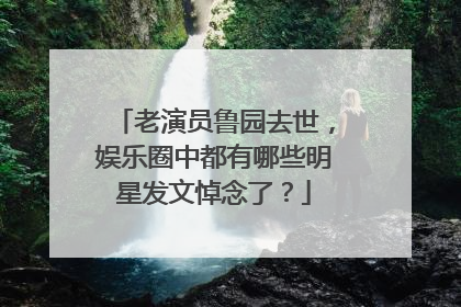 老演员鲁园去世，娱乐圈中都有哪些明星发文悼念了？