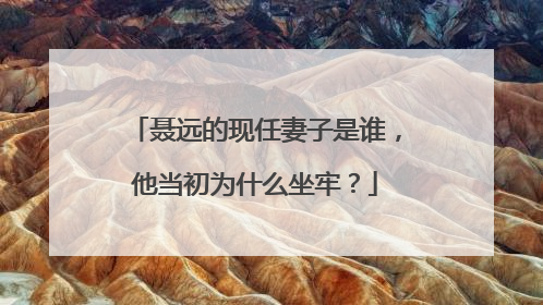 聂远的现任妻子是谁，他当初为什么坐牢？