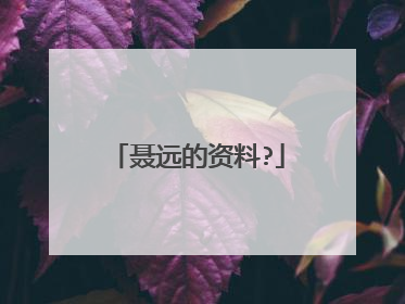 聂远的资料?