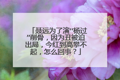 聂远为了演“杨过”削骨,因为丑被迫出局,今红到高攀不起,怎么回事?