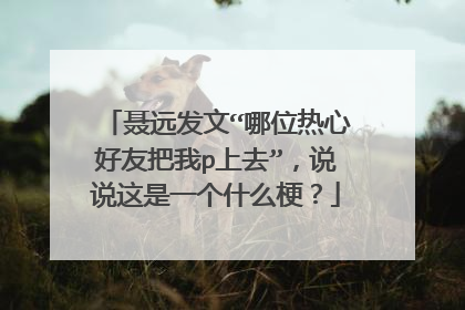 聂远发文“哪位热心好友把我p上去”，说说这是一个什么梗？