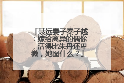 聂远妻子秦子越：嫁给离异的偶像，活得比朱丹还卑微，她图什么？