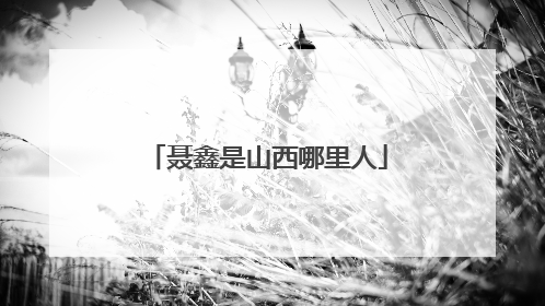 聂鑫是山西哪里人