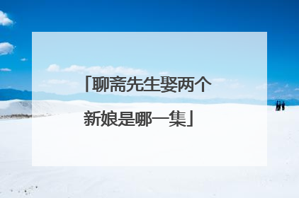 聊斋先生娶两个新娘是哪一集