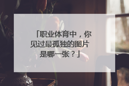 职业体育中,你见过最孤独的图片是哪一张?