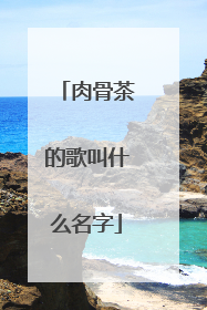 肉骨茶的歌叫什么名字