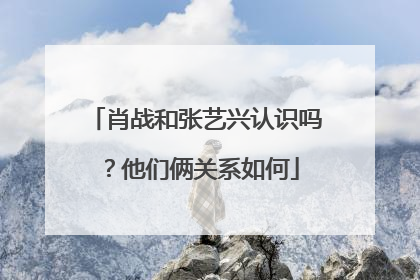 肖战和张艺兴认识吗?他们俩关系如何