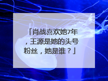 肖战喜欢她7年，王源是她的头号粉丝，她是谁？