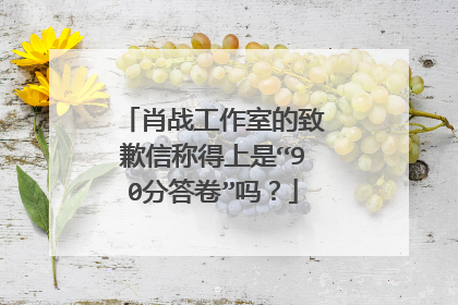 肖战工作室的致歉信称得上是“90分答卷”吗?