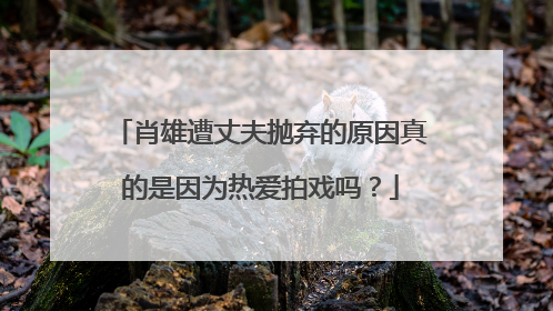 肖雄遭丈夫抛弃的原因真的是因为热爱拍戏吗？