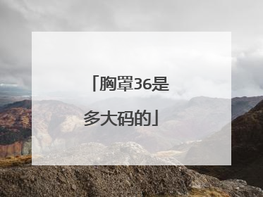 胸罩36是多大码的