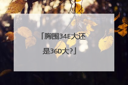 胸围34E大还是36D大?