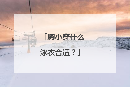 胸小穿什么泳衣合适？