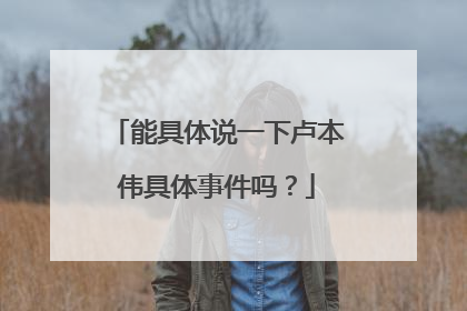 能具体说一下卢本伟具体事件吗？