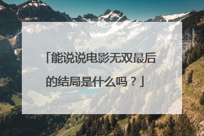 能说说电影无双最后的结局是什么吗?