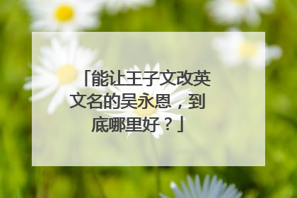 能让王子文改英文名的吴永恩,到底哪里好?