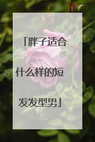 胖子适合什么样的短发发型男