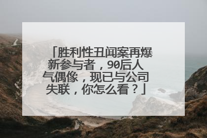 胜利性丑闻案再爆新参与者,90后人气偶像,现已与公司失联,你怎么看?