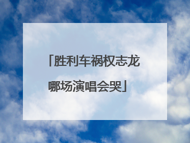 胜利车祸权志龙哪场演唱会哭