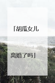 胡瓜女儿离婚了吗