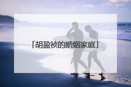 胡盈祯的婚姻家庭