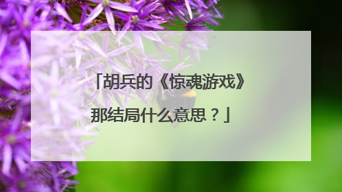 胡兵的《惊魂游戏》那结局什么意思？
