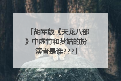 胡军版《天龙八部》中虚竹和梦姑的扮演者是谁???