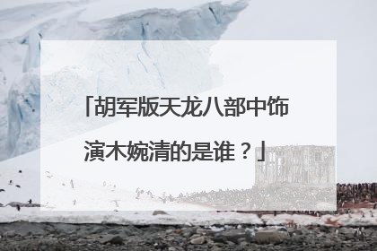 胡军版天龙八部中饰演木婉清的是谁?