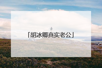 胡冰卿真实老公