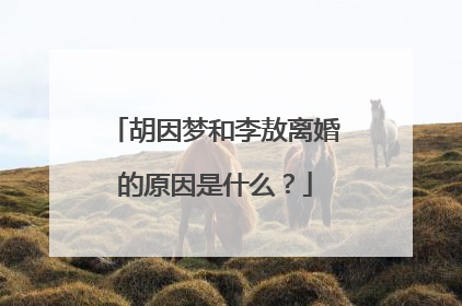 胡因梦和李敖离婚的原因是什么?