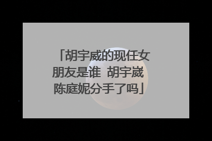 胡宇威的现任女朋友是谁 胡宇崴陈庭妮分手了吗