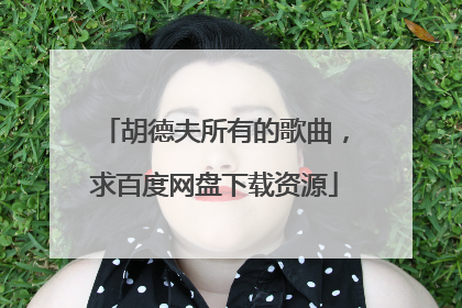 胡德夫所有的歌曲，求百度网盘下载资源