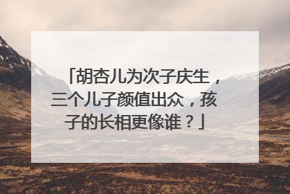 胡杏儿为次子庆生，三个儿子颜值出众，孩子的长相更像谁？