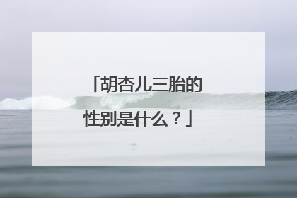 胡杏儿三胎的性别是什么？