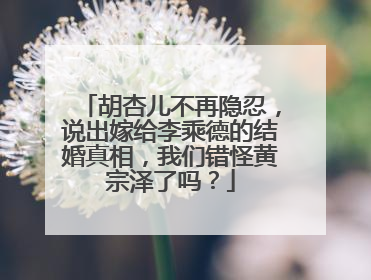 胡杏儿不再隐忍,说出嫁给李乘德的结婚真相,我们错怪黄宗泽了吗?