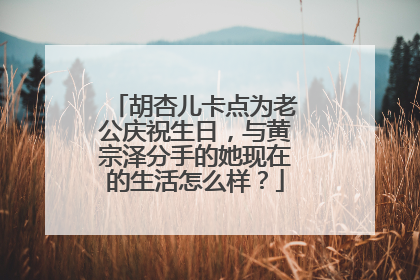 胡杏儿卡点为老公庆祝生日，与黄宗泽分手的她现在的生活怎么样？