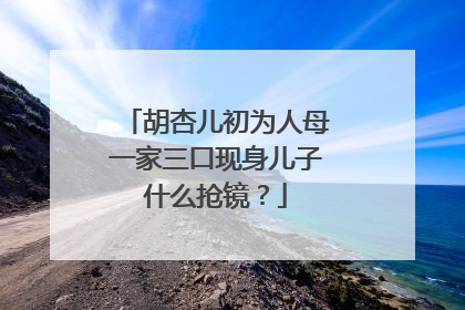 胡杏儿初为人母一家三口现身儿子什么抢镜?
