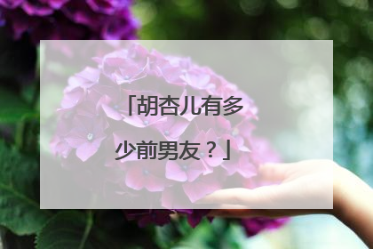 胡杏儿有多少前男友?