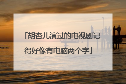 胡杏儿演过的电视剧记得好像有电脑两个字