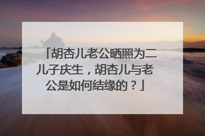 胡杏儿老公晒照为二儿子庆生,胡杏儿与老公是如何结缘的?