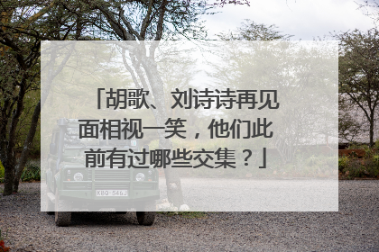 胡歌、刘诗诗再见面相视一笑,他们此前有过哪些交集?