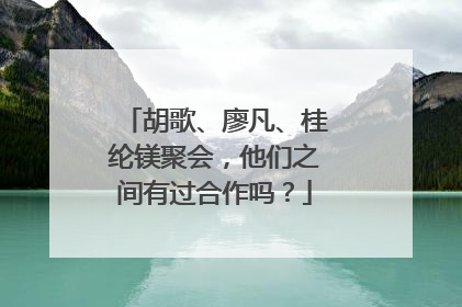 胡歌、廖凡、桂纶镁聚会，他们之间有过合作吗？