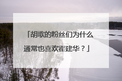 胡歌的粉丝们为什么通常也喜欢霍建华？