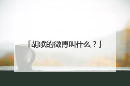 胡歌的微博叫什么?