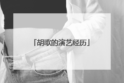 胡歌的演艺经历