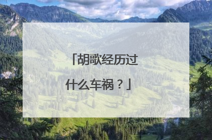 胡歌经历过什么车祸？