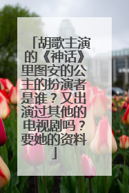 胡歌主演的《神话》里图安的公主的扮演者是谁？又出演过其他的电视剧吗？要她的资料