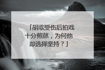 胡歌受伤后拍戏十分煎熬,为何他却选择坚持?