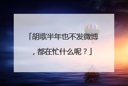 胡歌半年也不发微博，都在忙什么呢？