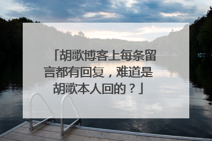 胡歌博客上每条留言都有回复，难道是胡歌本人回的？
